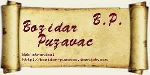 Božidar Puzavac vizit kartica